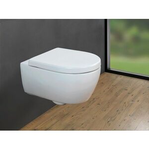Imagine Capac de toaleta Exclusive, Wenko, 36.5x45.5 cm, duroplast/inox, alb