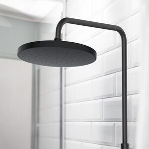 Imagine Cap de dus Clean, Wenko, 22.5 cm, ABS, negru
