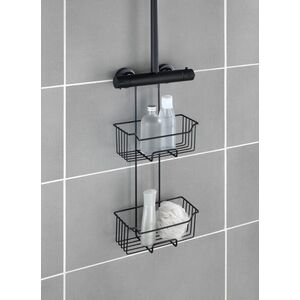 Imagine Etajera suspendabila Milo, Wenko, 25x14x55 cm, inox, negru