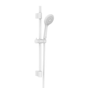 Imagine Para de dus cu furtun Water Saving, Wenko, 11 cm/ 150 cm/ 70 cm, inox, alb