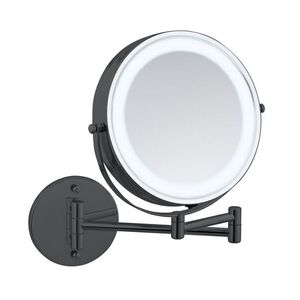 Imagine Oglinda decorativa cu LED Lumi, Wenko, 25.5x4-35x32 cm, metal, negru