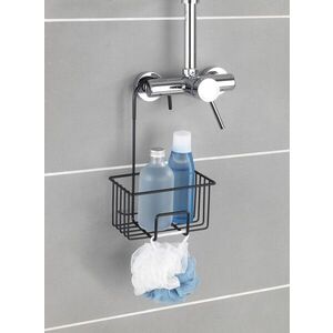 Imagine Etajera suspendata pentru baie Milito, Wenko, 18x13x28.5 cm, inox/PET, negru