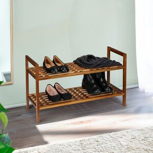 Imagine Pantofar Fondi, Wenko, 69x27x40.5 cm, lemn acacia, maro