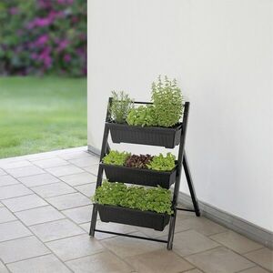 Imagine Suport pentru flori Vertical, Maximex, 56.5x61x85 cm, metal/polipropilena, negru