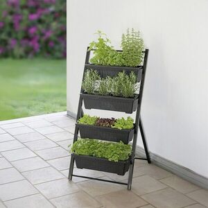 Imagine Suport pentru flori Vertical, Maximex, 56.5x62x108 cm, metal/polipropilena, negru