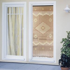 Imagine Perdea decorativa pentru usa Rhombus, Maximex, 90x200 cm, lemn/bambus, multicolor