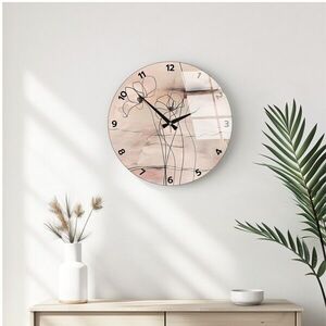 Imagine Ceas de perete decorativ din sticlă, Huhu343, Diametru: 40 cm (1 bucată), Multicolor