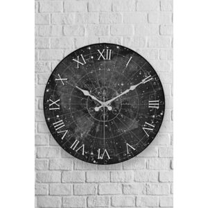 Imagine Ceas de perete decorativ, Myk1383-17, Diametru: 36 cm, Multicolor