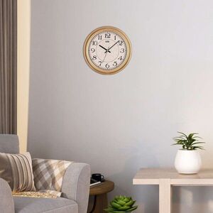 Imagine Ceas de perete decorativ, Alfa, Dimensiune: 31 x 31 cm, Auriu