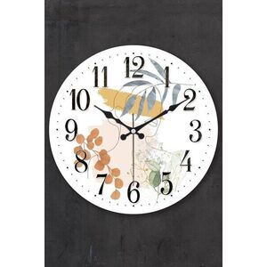 Imagine Ceas de perete decorativ, Myk1383-01, Diametru: 36 cm, Multicolor