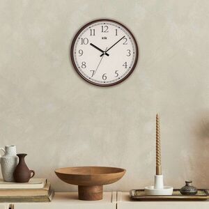 Imagine Ceas de perete decorativ, Slim, Dimensiune: 30, 5 x 30, 5 cm, Maro