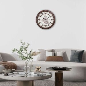 Imagine Ceas de perete decorativ, Hisar Sail, Dimensiune: 40 x 40 cm, Maro
