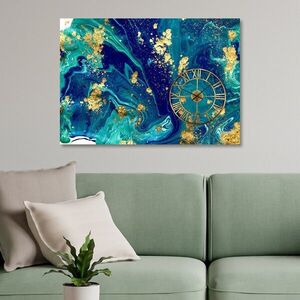 Imagine Ceas de perete decorativ, ST468034400_5070, Rama din lemn (grosime 3 cm), Multicolor
