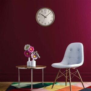 Imagine Ceas de perete decorativ, Slim, Dimensiune: 30, 5 x 30, 5 cm, Auriu