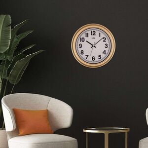 Imagine Ceas de perete decorativ, Auris, Dimensiune: 34 x 34 cm, Auriu