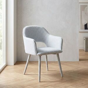 Imagine Scaun Conte, Homla, 55x62x85 cm, metal/poliester, gri deschis