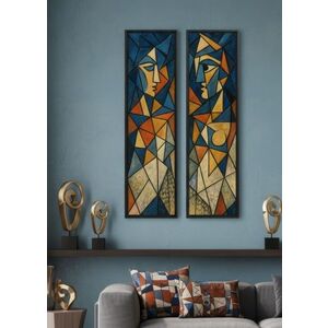Imagine Set 2 tablouri decorative, Huhu751, Aluminiu, Multicolor