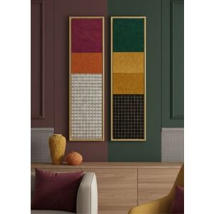 Imagine Set 2 tablouri decorative, Huhu743, Aluminiu, Multicolor