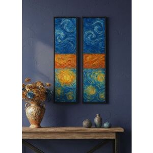Imagine Set 2 tablouri decorative, Huhu747, Aluminiu, Multicolor