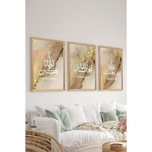 Imagine Set 3 tablouri decorative, Artsycllct1, Fără ramă, Multicolor