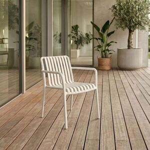 Imagine Scaun pentru gradina Valoro, Homla, 54.50x58.50x81 cm, plastic, alb