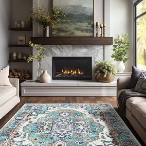 Imagine Covor (180 x 280), Kece-Fr27, 180x280 cm, Albastru