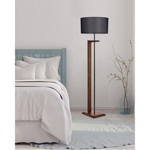 Imagine Lampadar, Luin, 8276-1, E27, 60 W, metal/lemn/textil