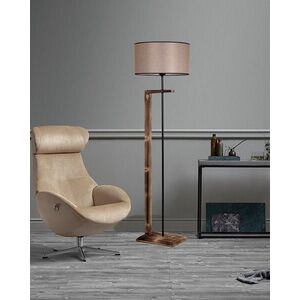 Imagine Lampadar, Luin, 8277-3, E27, 60 W, metal/lemn/textil