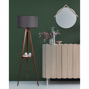 Imagine Lampadar cu raft, Luin, 8282-1, E27, 60 W, lemn/textil