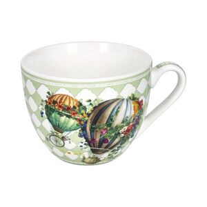 Imagine Cana mic dejun, Wonderland, Brandani, 12x9 cm, 500 ml, portelan New Bone China