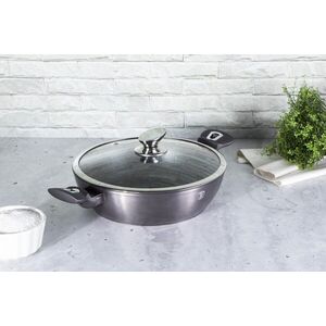 Imagine Oala cu capac Berlinger Haus, Carbon Pro, 28 cm, 3.8 L, aluminiu forjat, gri inchis
