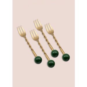 Imagine Set furculițe (4 piese), L'essentiel Maison, 280TMA3704, Dimensiune: 14 x 2 x 1 cm (4 bucăți), Aur/Verde