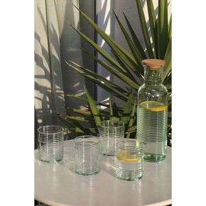Imagine Set de sticle de sticlă (5 piese), L'essentiel Maison, 127RKL1228, Pahar: 7, 3 x 7, 3 x 8, 8 cm / 280 ml (4 bucăți), Verde