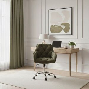 Imagine Scaun de birou Fussy, Homla, 61x57x80-90 cm, metal/poliester, verde