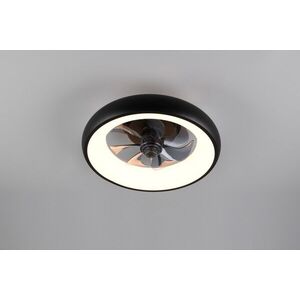 Imagine Plafoniera cu ventilator Muonio, RL, 40x13 cm, 20W, 1x SMD, metal, negru mat