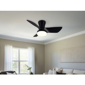 Imagine Plafoniera cu ventilator Randers, RL, 76x26 cm, 20W, 1x SMD, plastic/metal, negru mat
