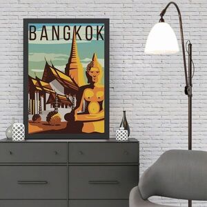 Imagine Tablou decorativ, Bangkok (35 x 45), Polistiren, Multicolor
