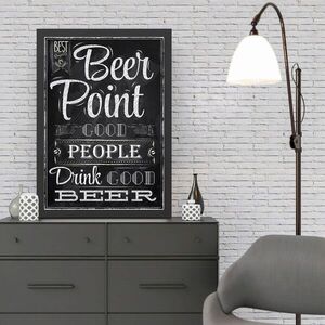 Imagine Tablou decorativ, Beer Point (35 x 45), Polistiren, Alb/Negru