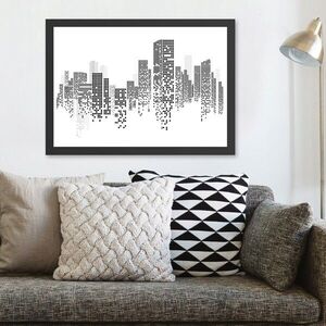 Imagine Tablou decorativ, Buildings (35 x 45), Polistiren, Alb/Negru
