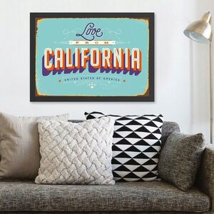 Imagine Tablou decorativ, California (35 x 45), Polistiren, Multicolor