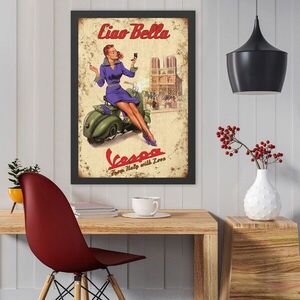 Imagine Tablou decorativ, Ciao Bello (35 x 45), MDF , Polistiren, Multicolor