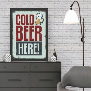 Imagine Tablou decorativ, Cold Beer (35 x 45), Polistiren, Multicolor