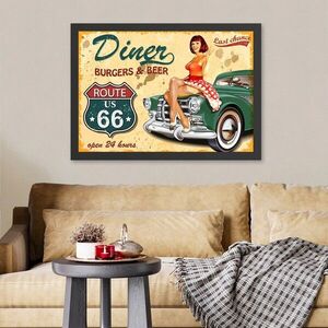 Imagine Tablou decorativ, Diner (35 x 45), Polistiren, Multicolor