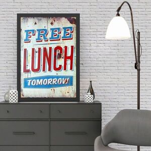 Imagine Tablou decorativ, Free Lunch (35 x 45), Polistiren, Multicolor