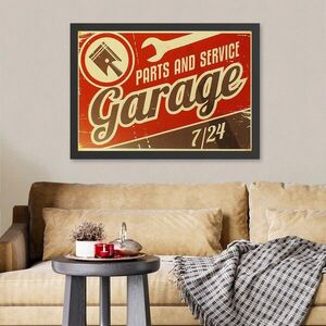 Imagine Tablou decorativ, Garage 7/24 (35 x 45), Polistiren, Multicolor