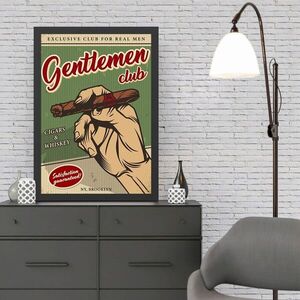 Imagine Tablou decorativ, Gentlemen Club 2 (35 x 45), Polistiren, Multicolor