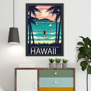 Imagine Tablou decorativ, Hawaii 2 (35 x 45), Polistiren, Multicolor