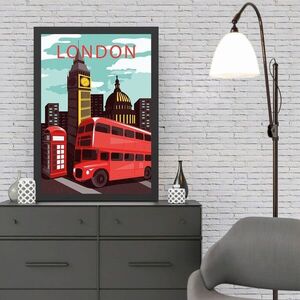Imagine Tablou decorativ, London 8 (35 x 45), Polistiren, Multicolor