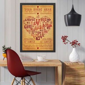 Imagine Tablou decorativ, Love 14 Feb (35 x 45), Polistiren, Multicolor