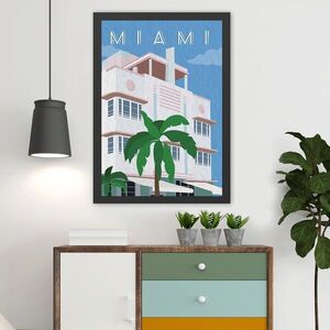 Imagine Tablou decorativ, Miami (35 x 45), Polistiren, Multicolor